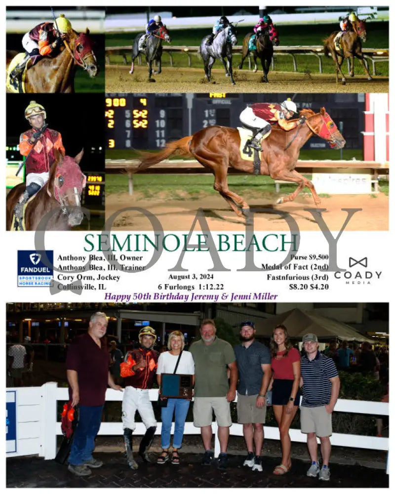 Seminole Beach - 08-03-24 R04 Fan Fanduel Sportsbook Horse Racing