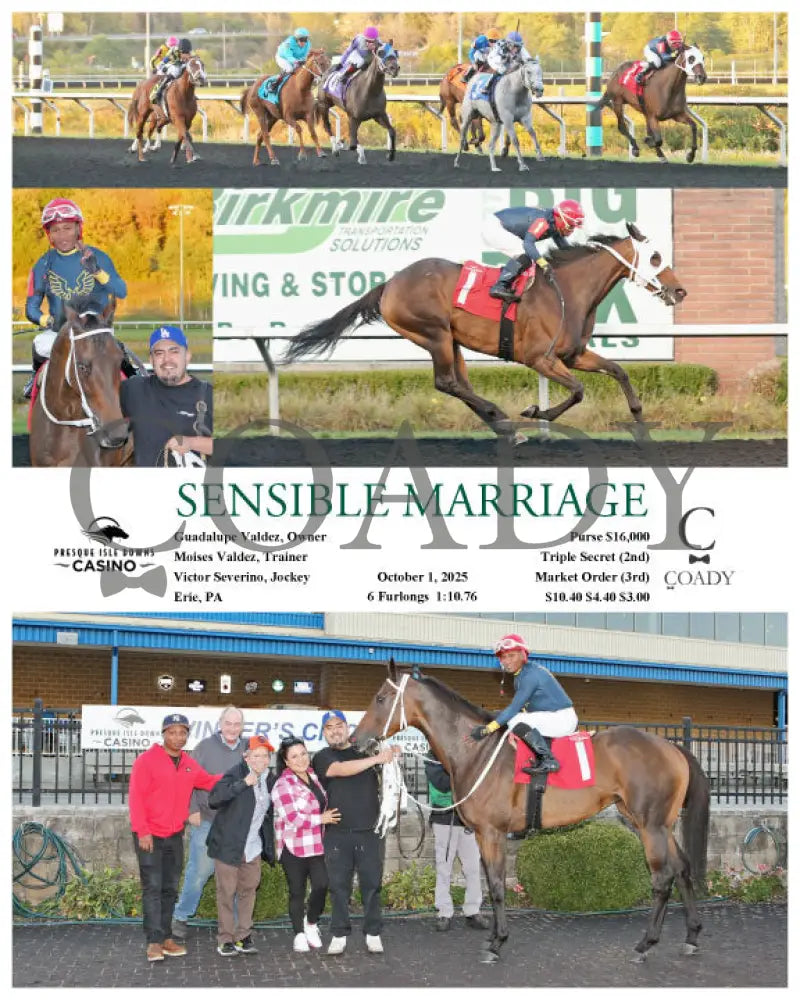 SENSIBLE MARRIAGE - 10-01-25 - R08 - PID Presque Isle Downs