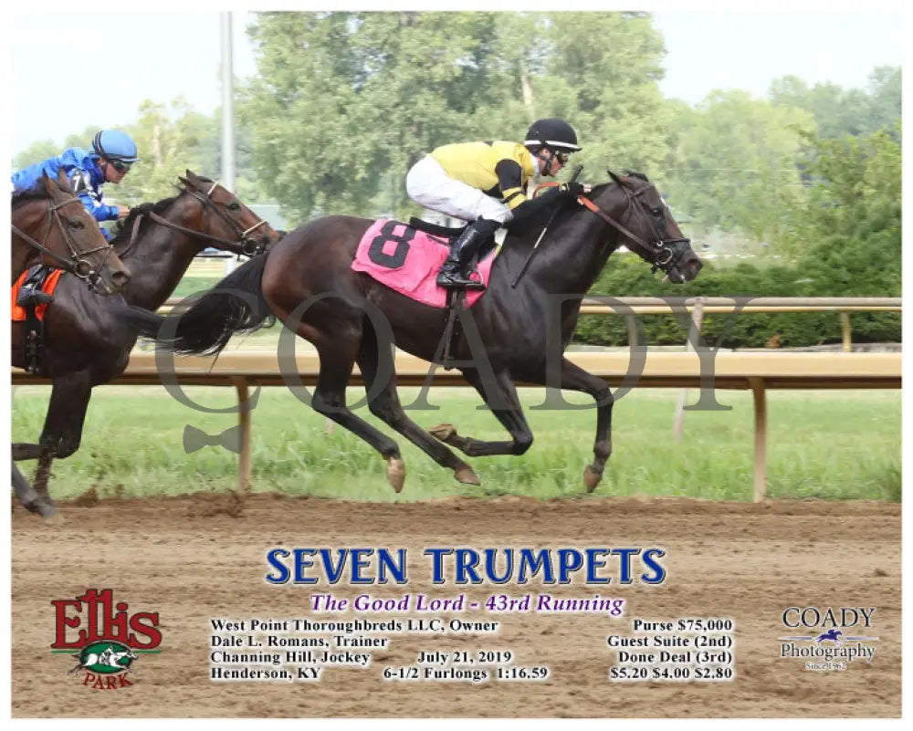 Seven Trumpets - The Good Lord 43Rd Running 07-21-19 R08 Elp Action Ellis Park