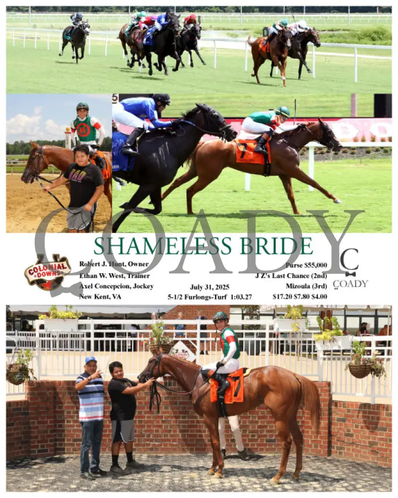SHAMELESS BRIDE - 07-31-25 - R04 - CNL Colonial Downs