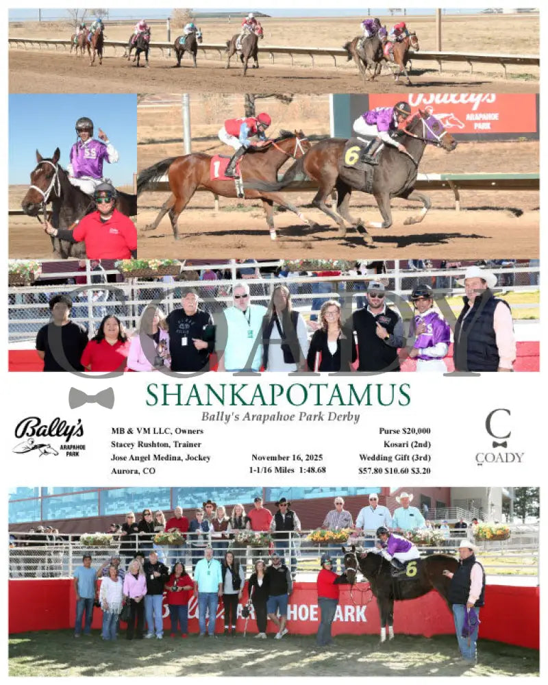 SHANKAPOTAMUS - Bally's Arapahoe Park Derby - 11-16-25 - R04 - ARP - Coady Media - Kurtis Coady Photography