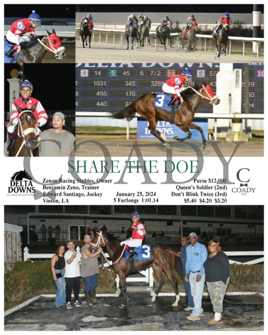 Share The Doe - 01-25-24 R03 Ded Delta Downs