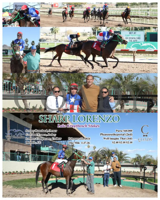 Sharp Lorenzo - Luke Kruytbosch Stakes 02-22-24 R05 Tup Turf Paradise