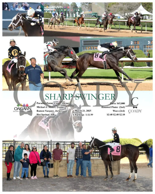 SHARP SWINGER - 03-21-25 - R08 - OP Oaklawn Park