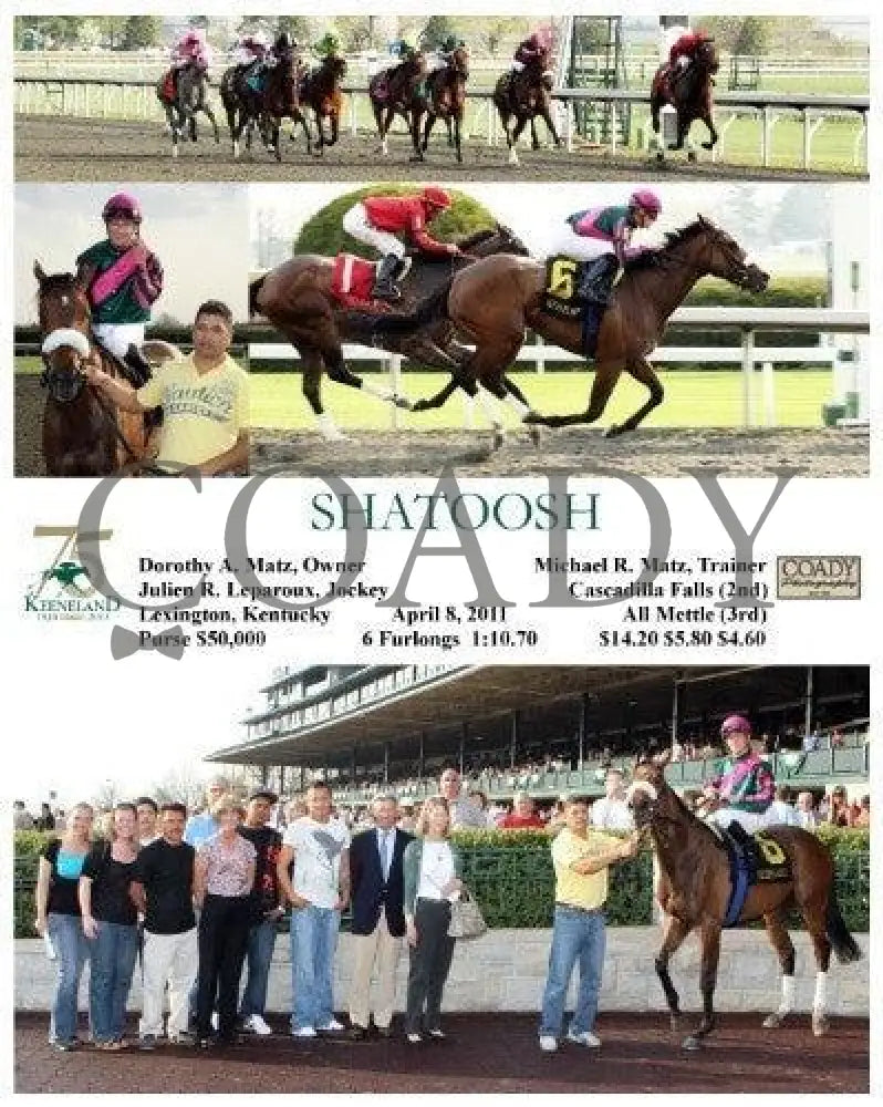 Shatoosh - 040811 Race 10 Keeneland