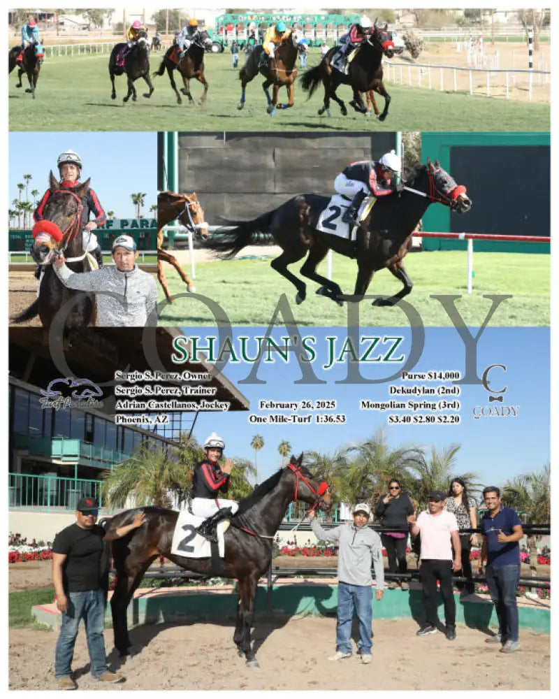 SHAUN’S JAZZ - 02-26-25 - R06 - TUP Turf Paradise