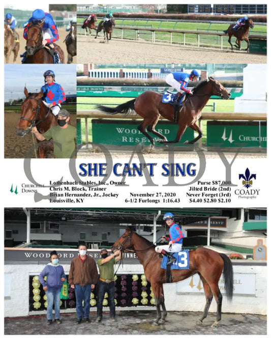 She Can’t Sing - 11-27-20 R05 Cd Churchill Downs