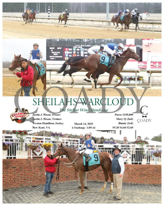 SHEILAHS WARCLOUD - The Stellar Wind Handicap - 03-14-25 - R06 - CNL Colonial Downs