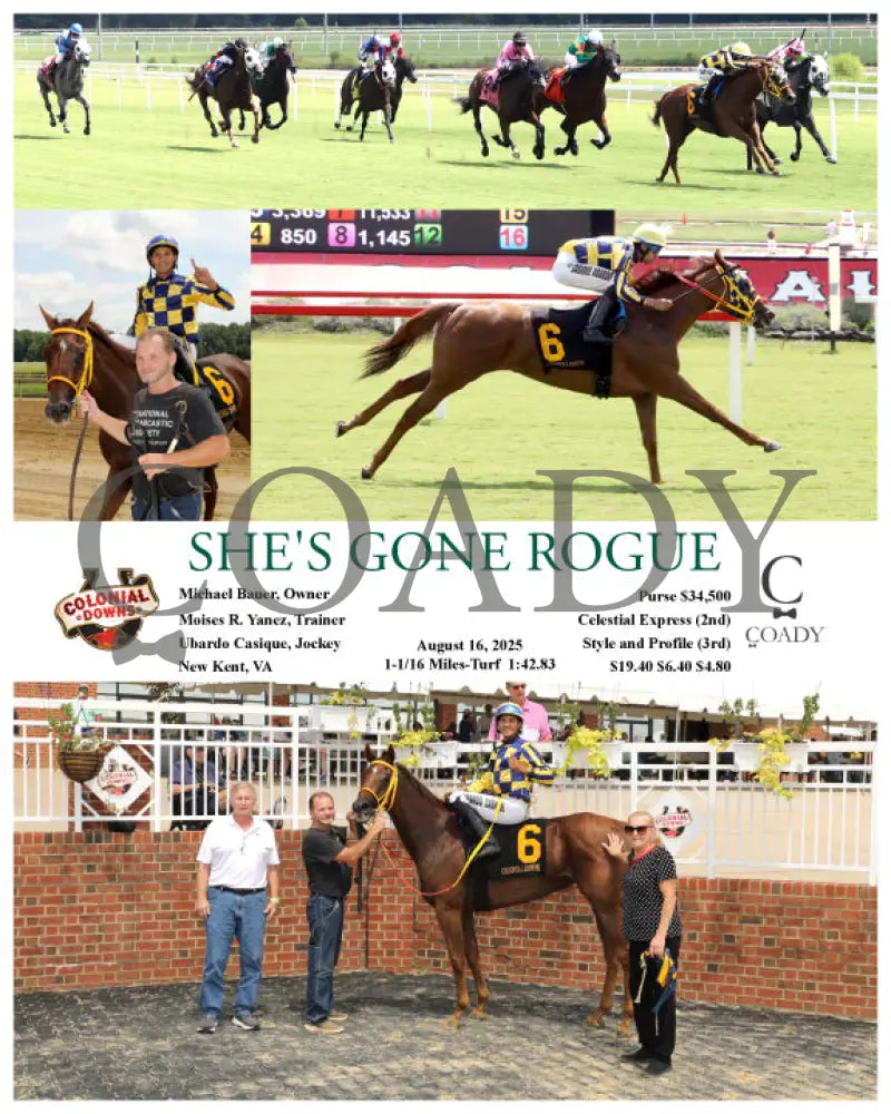 SHE’S GONE ROGUE - 08-16-25 - R01 - CNL Colonial Downs