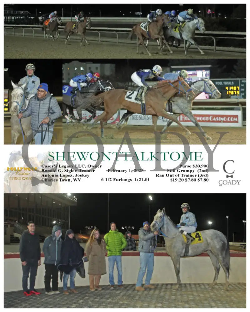 Shewonttalktome - 02-01-25 R05 Ct Hollywood Casino At Charles Town Races