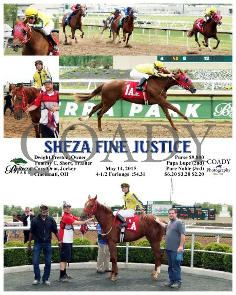 Sheza Fine Justice - 051415 Race 01 Btp Belterra Park