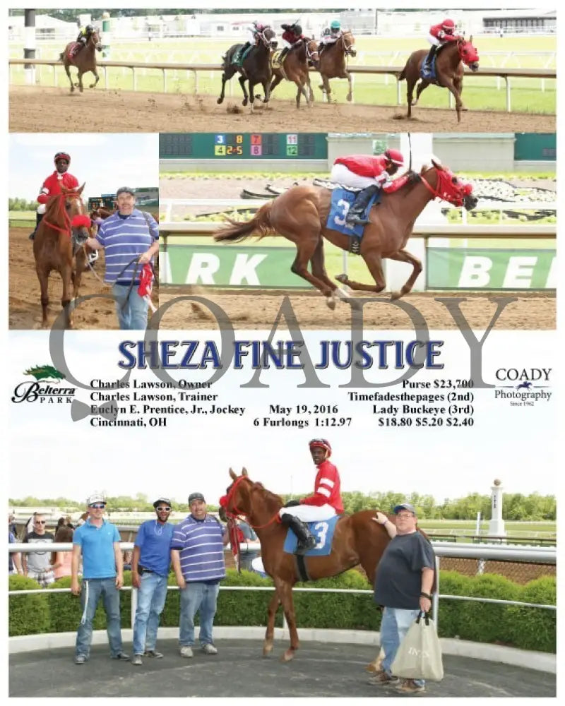 Sheza Fine Justice - 051916 Race 04 Btp Belterra Park