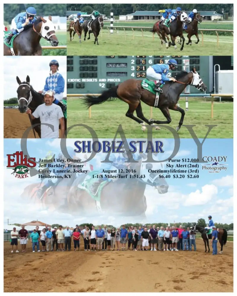 Shobiz Star - 081216 Race 05 Elp Ellis Park