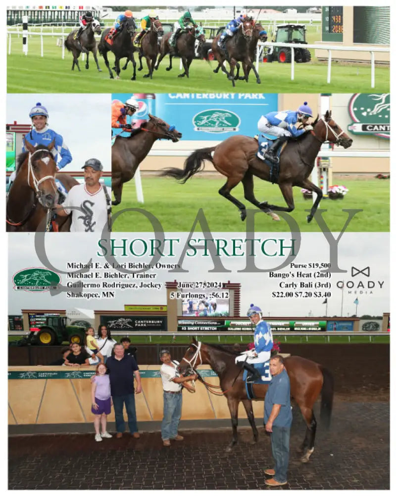 Short Stretch - 062724 Race 03 Cby Michael E. & Lori Biehler Owners Trainer Guillermo Rodriguez