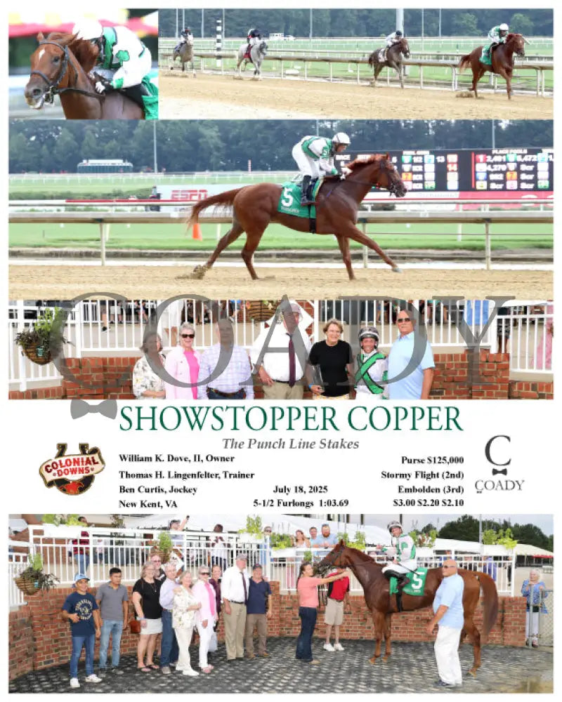 SHOWSTOPPER COPPER - The Punch Line Stakes - 07-18-25 - R05 - CNL Colonial Downs