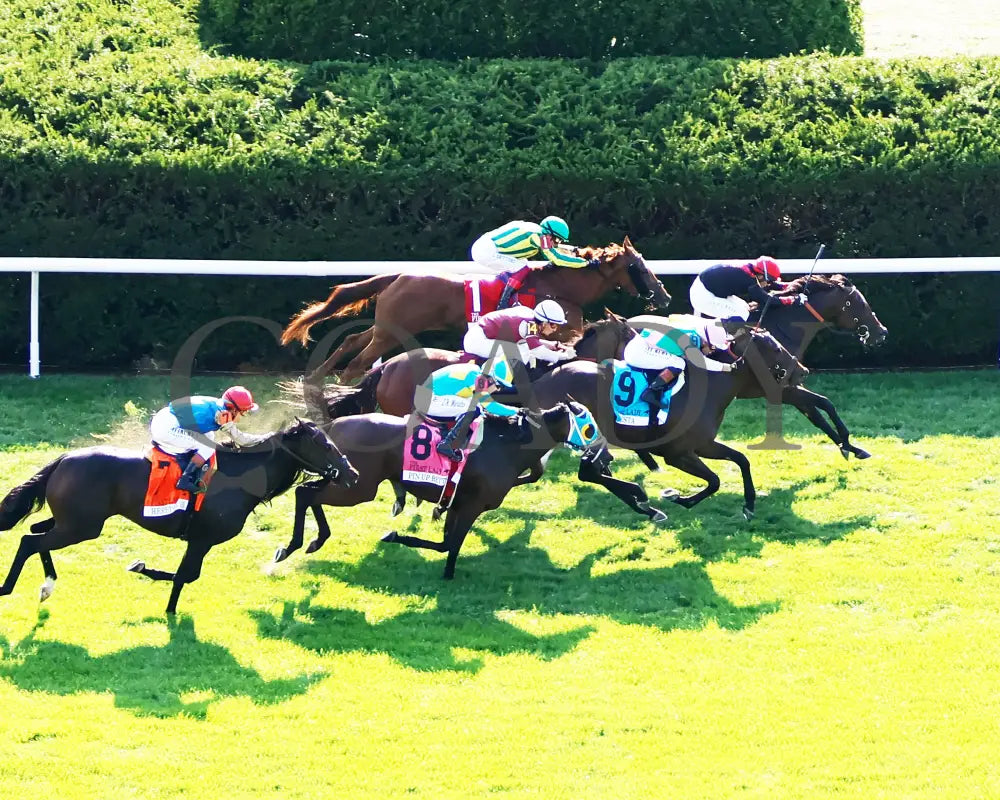 SIMPLY IN FRONT - 100425 - Race 08 - KEE - Aerial Finish 01 Keeneland