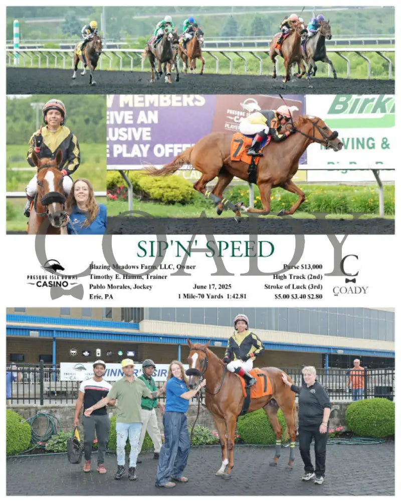 SIP’N’ SPEED - 06-17-25 - R08 - PID Presque Isle Downs