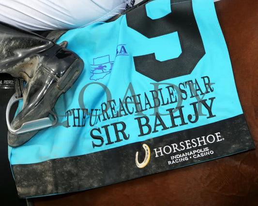 SIR BAHJY - Unreachable Star - 6th Running - 10-25-25 - R07 - Horseshoe Indiana - Saddle Towel 01 - Sammantha Pagels