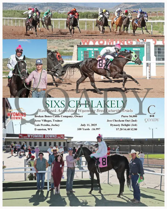 SIXS CB BLAKELY - Ron Cook Accredited Wyoming Bred Futurity Trials - 07-11-25 - R07 - WYO Wyoming Downs
