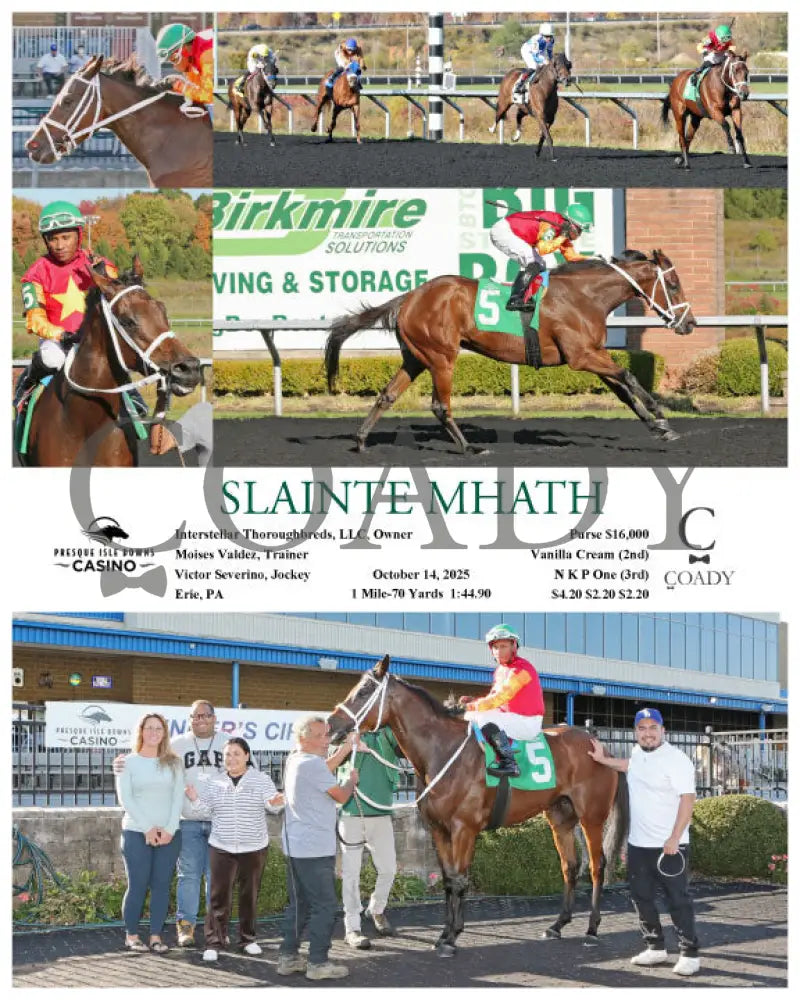 SLAINTE MHATH - 10-14-25 - R02 - PID Presque Isle Downs