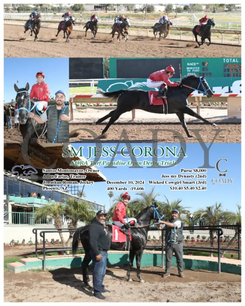 Sm Jess Corona - Aqra Turf Paradise Open Derby Trials 12-10-24 R02 Tup