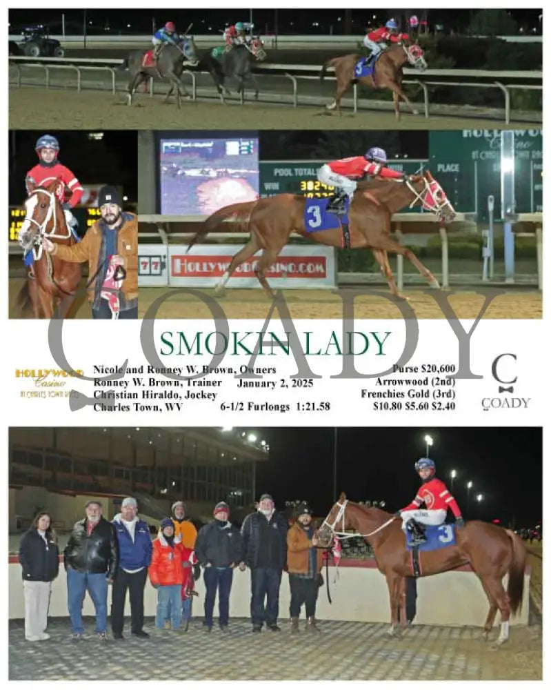 Smokin Lady - 01-02-25 R04 Ct Hollywood Casino At Charles Town Races