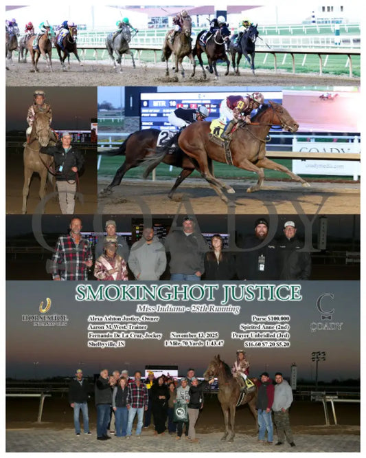 SMOKINGHOT JUSTICE - Miss Indiana - 28th Running - 11-13-25 - R10 - IND Indiana Grand