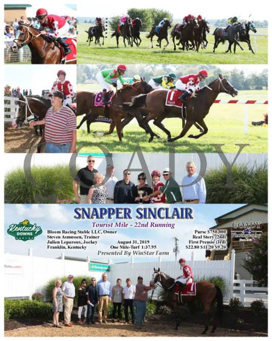 Snapper Sinclair - Tourist Mile 22Nd Running 08-31-19 R08 Kd Kentucky Downs