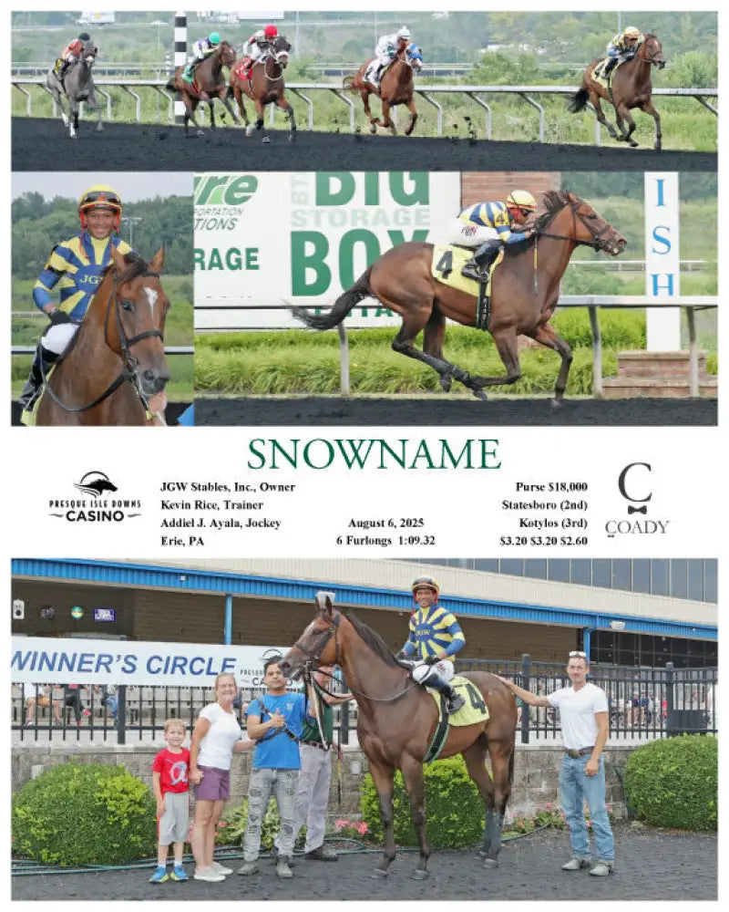 SNOWNAME - 08-06-25 - R07 - PID Presque Isle Downs
