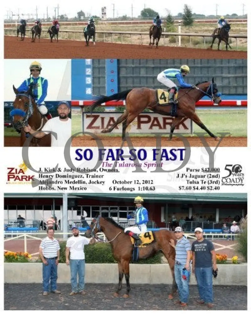 So Far Fast - 101212 Race 11 Zia Park