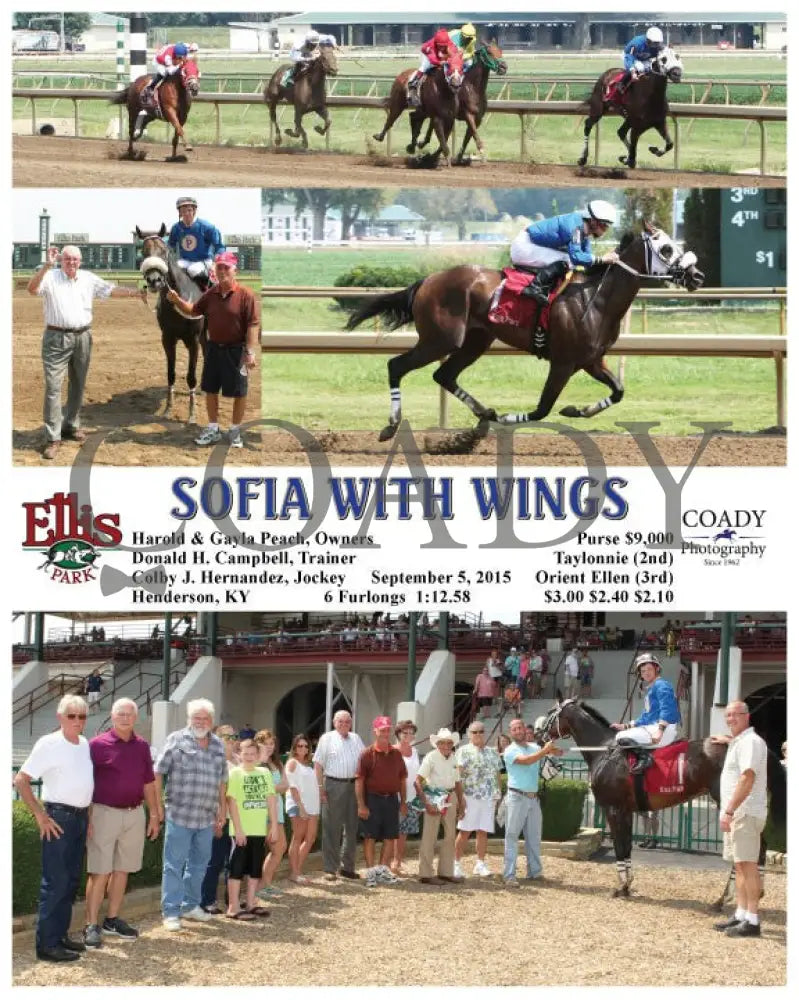 Sofia With Wings - 090515 Race 01 Elp Ellis Park