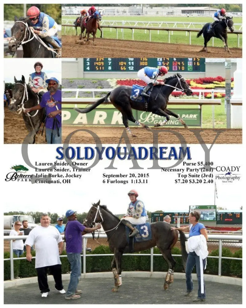 Soldyouadream - 092015 Race 04 Btp Belterra Park