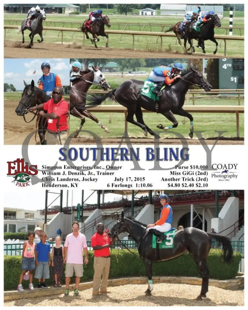 Southern Bling - 071715 Race 03 Elp Ellis Park