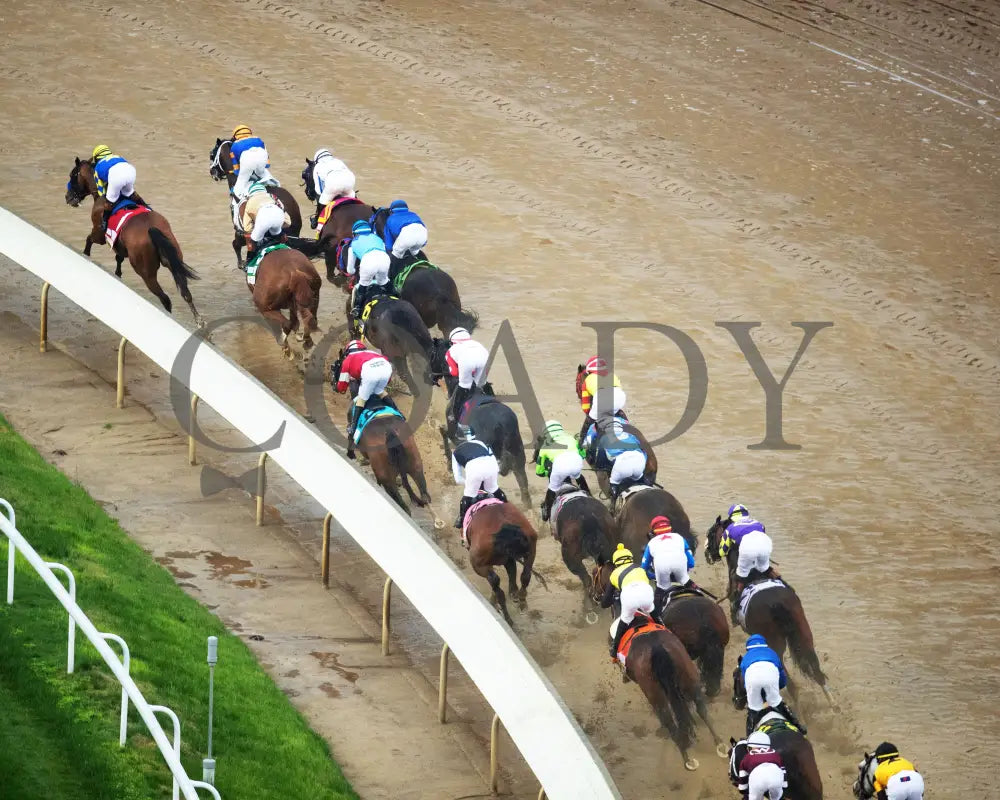 SOVEREIGNTY - The Kentucky Derby - 151st Running - 05-03-25 - R12 - CD - Aerial First Turn 01 Churchill Downs