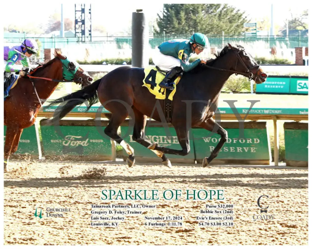 Sparkle Of Hope - 11-17-24 R02 Cd Action Churchill Downs
