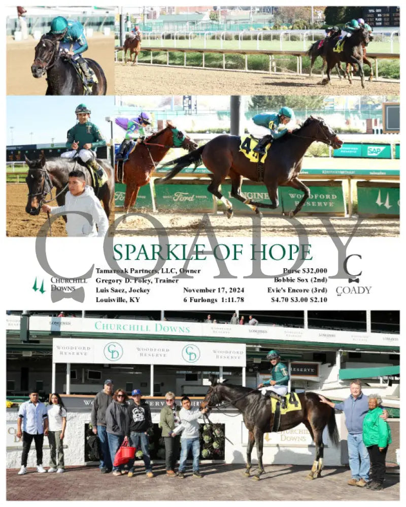 Sparkle Of Hope - 11-17-24 R02 Cd Churchill Downs