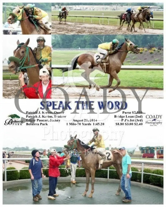 Speak The Word - 082114 Race 02 Btp Belterra Park