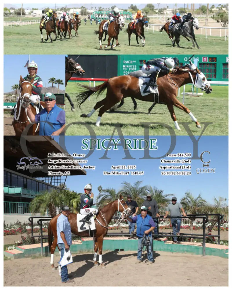 SPICY RIDE - 04-22-25 - R05 - TUP Turf Paradise