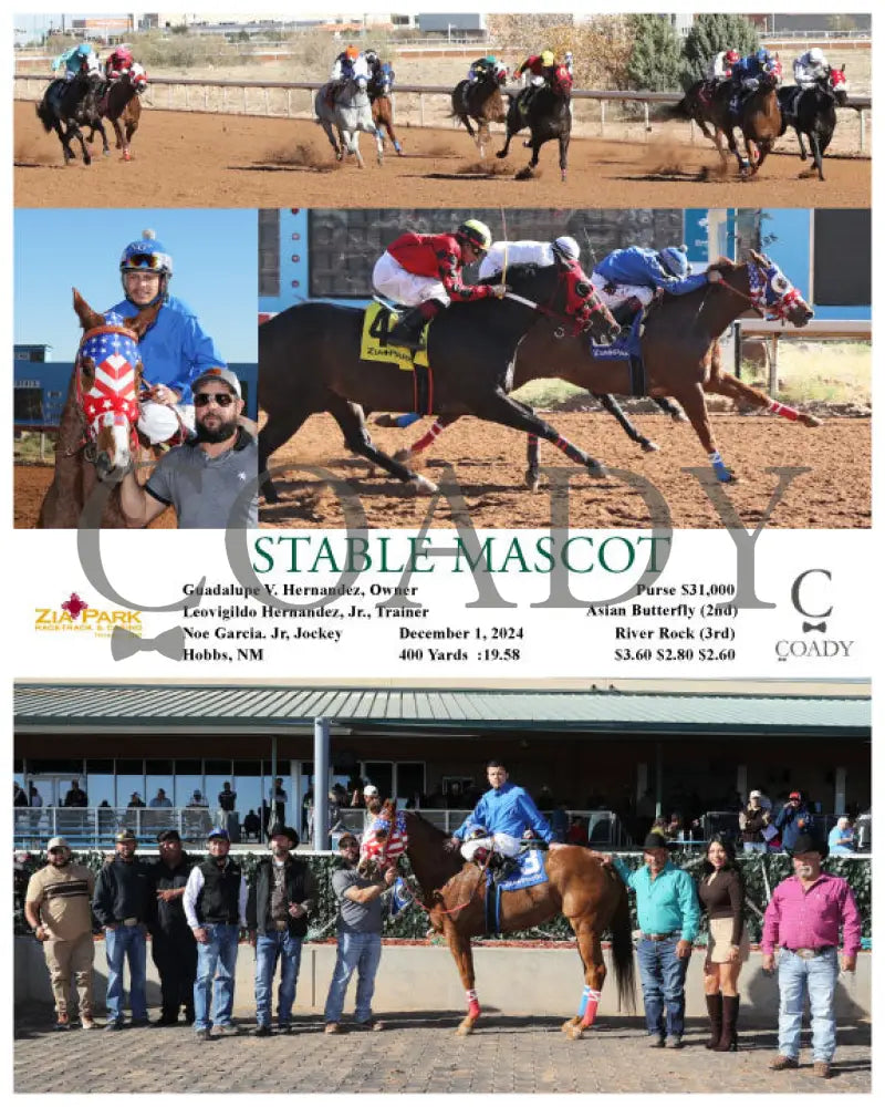 Stable Mascot - 12-01-24 R04 Zia Zia Park