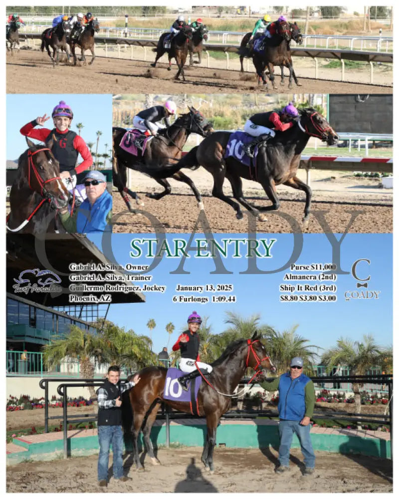 Star Entry - 01-13-25 R08 Tup Turf Paradise