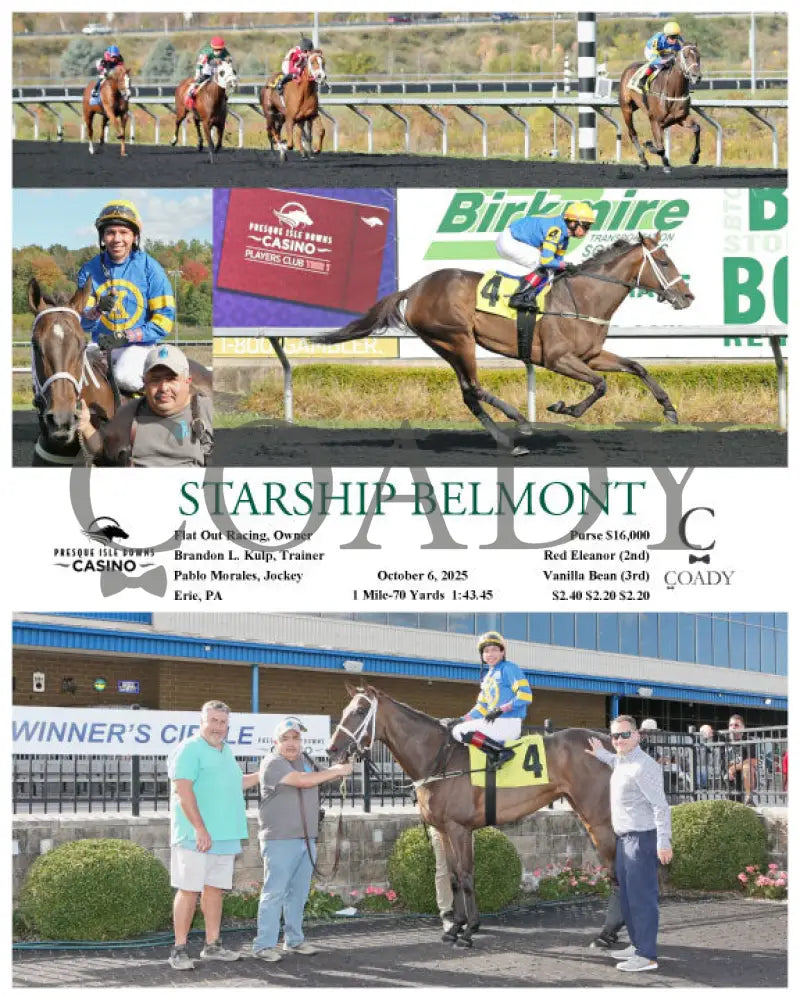 STARSHIP BELMONT - 10-06-25 - R01 - PID Presque Isle Downs