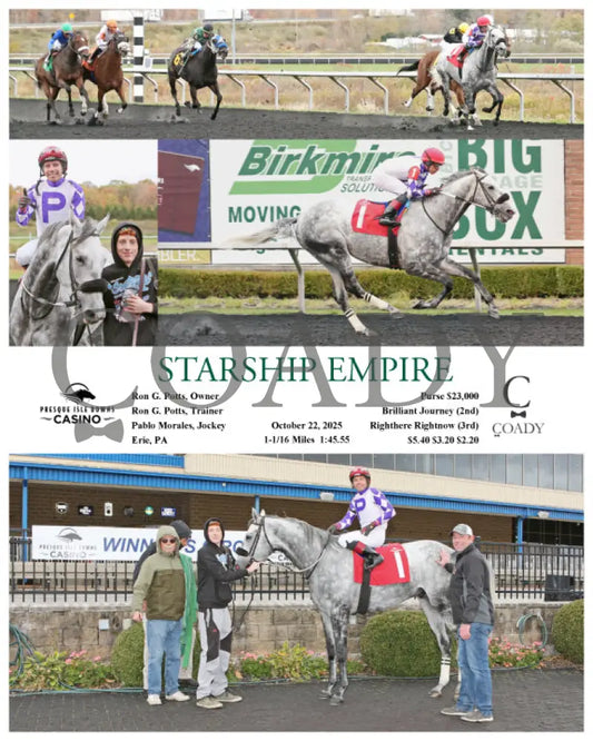STARSHIP EMPIRE - 10-22-25 - R04 - PID Presque Isle Downs