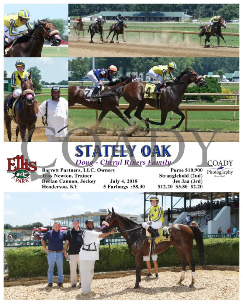 Stately Oak - 070418 Race 02 Elp Ellis Park
