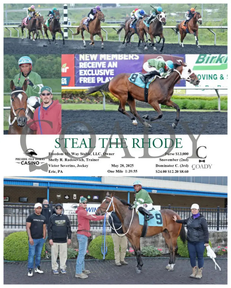 STEAL THE RHODE - 05-28-25 - R08 - PID Presque Isle Downs