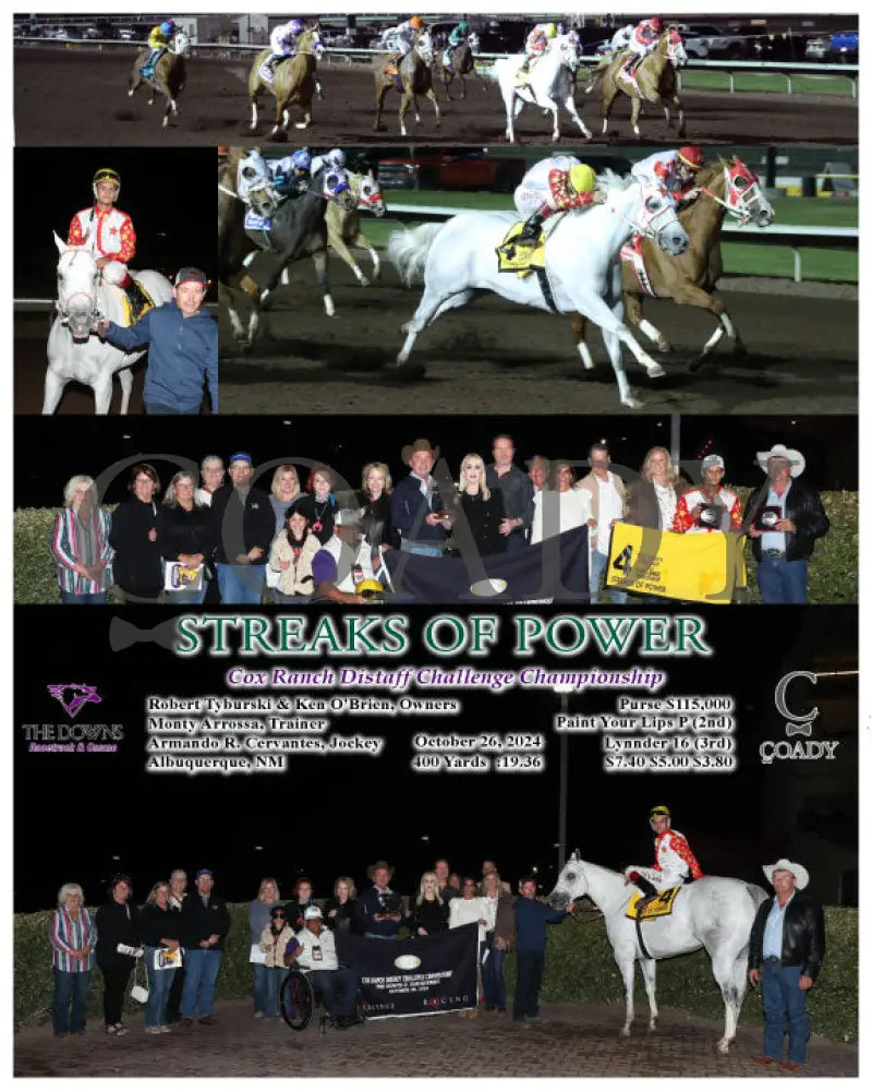 Streaks Of Power - Cox Ranch Distaff Challenge Championship 10-26-24 R07 Alb Downs At Albuquerque