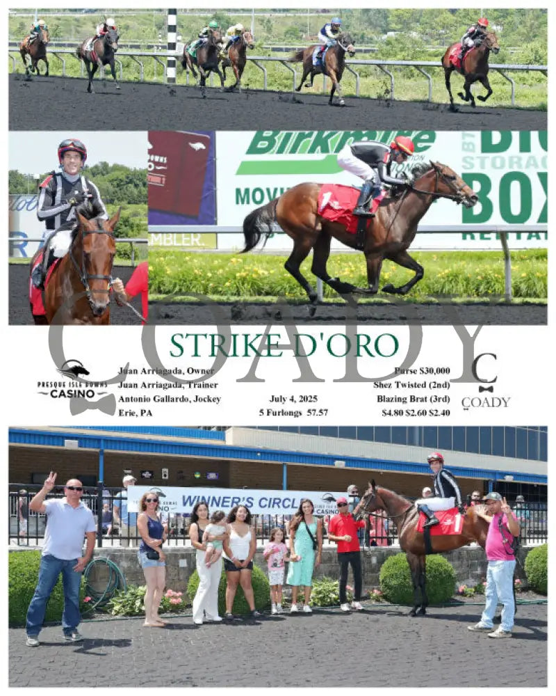STRIKE D’ORO - 07-04-25 - R04 - PID Presque Isle Downs