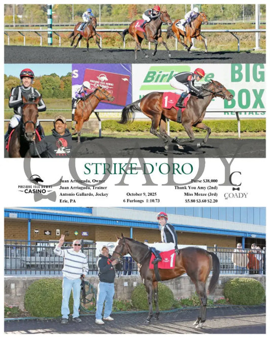 STRIKE D’ORO - 10-09-25 - R03 - PID Presque Isle Downs