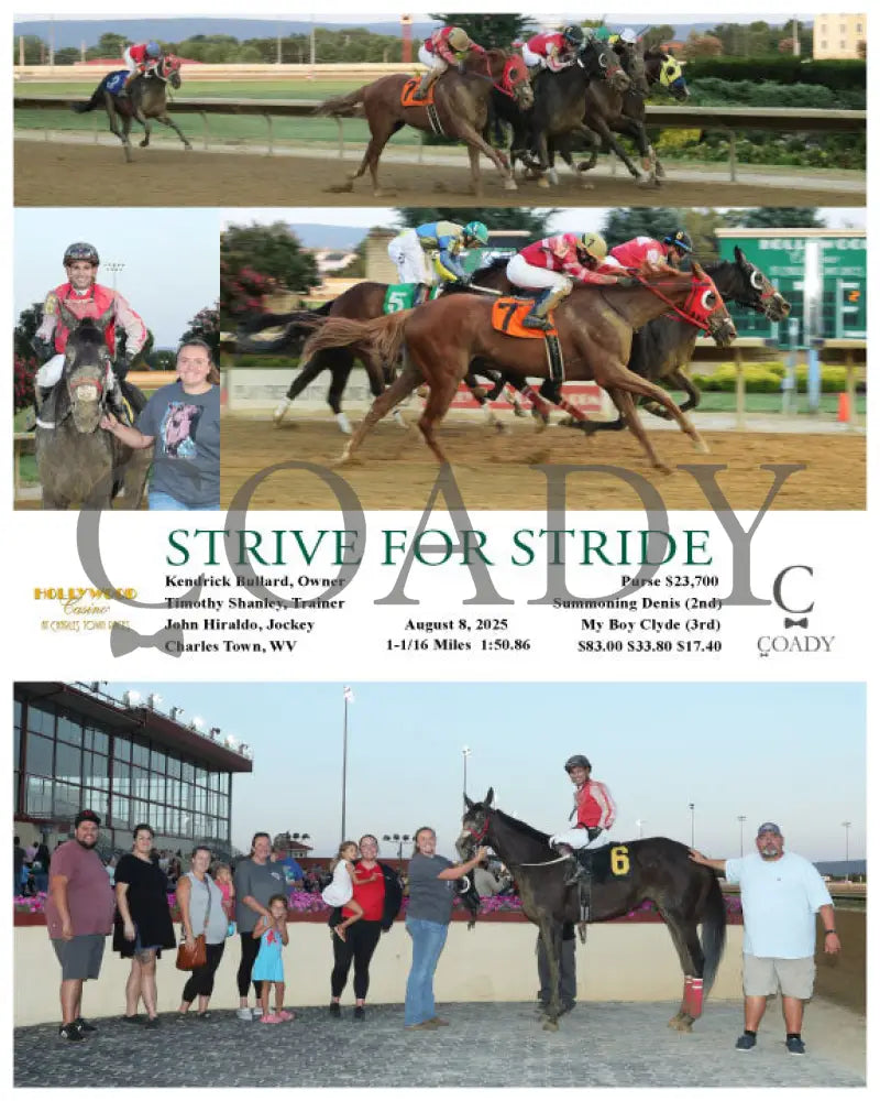 STRIVE FOR STRIDE - 08-08-25 - R02 - CT Hollywood Casino at Charles Town Races