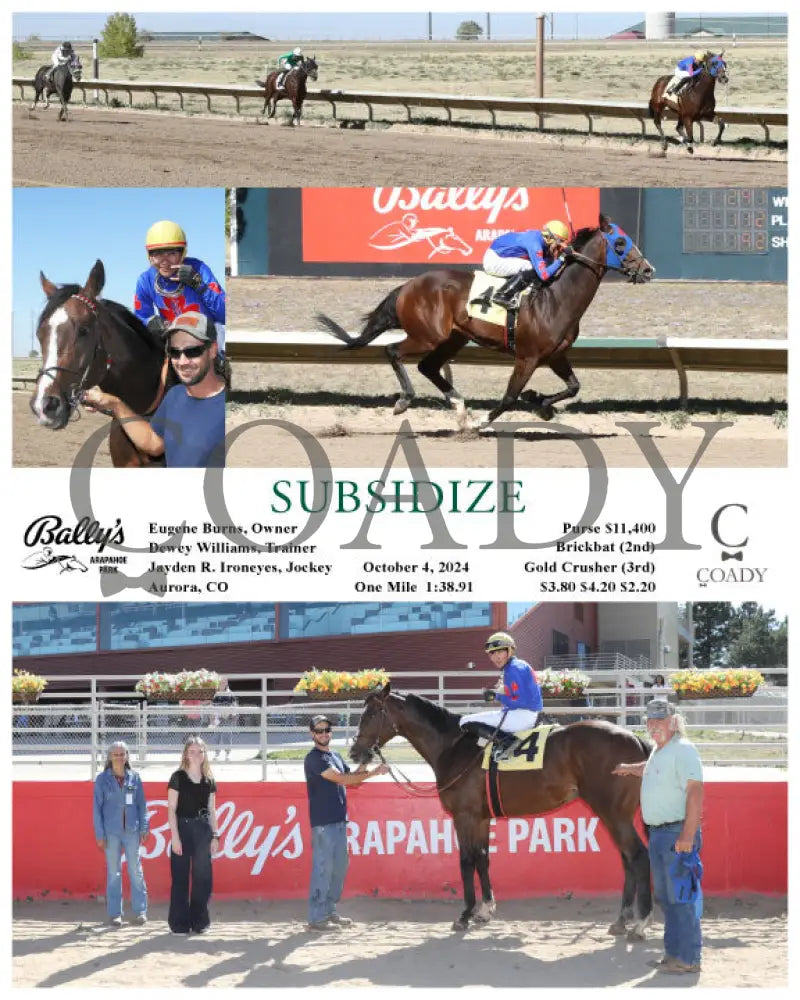 Subsidize - 10-04-24 R02 Arp Arapahoe Park