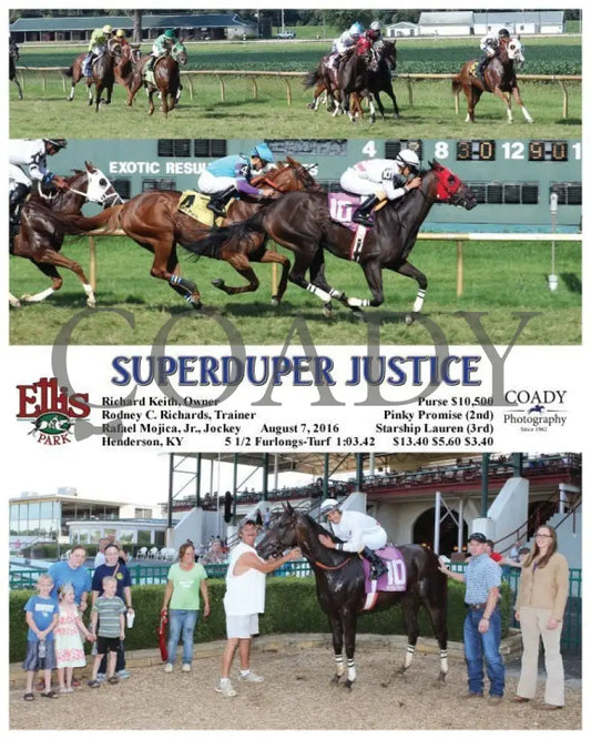 Superduper Justice - 080716 Race 09 Elp Ellis Park